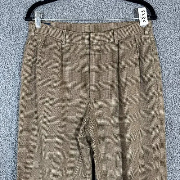 Polo Ralph Lauren Vintage Plaid Wool Made In Japan Trousers Pants Men's Sz 31*29 - Picture 2 of 10